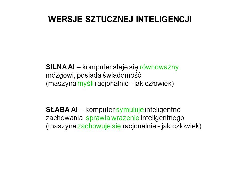 PODSTAWY SZTUCZNEJ INTELIGENCJI Ppt Pobierz